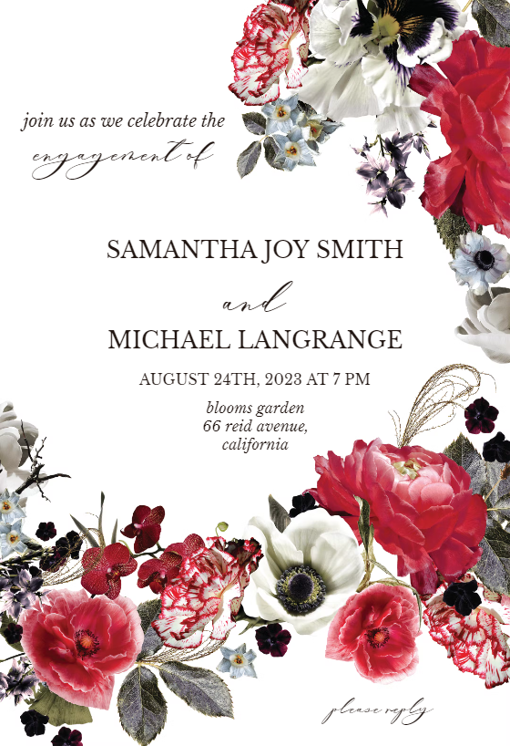 Engagement Party Invitation Templates Free Greetings Island 1017